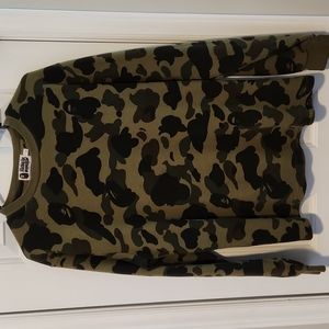 Bape camo long sleeve flannel shirt